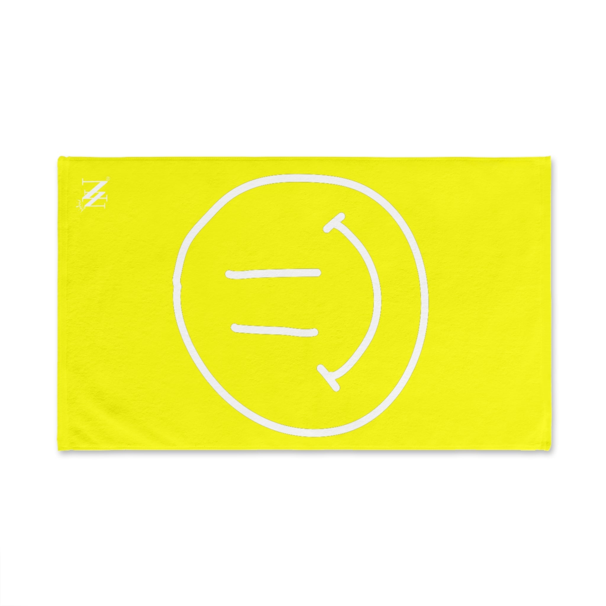 Happy Smiling Emoji Neon Yellow | Mix & Match Classic Fun-Flirty Lovers’ Towels