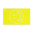 Happy Smiling Emoji Neon Yellow | Mix & Match Classic Fun-Flirty Lovers’ Towels
