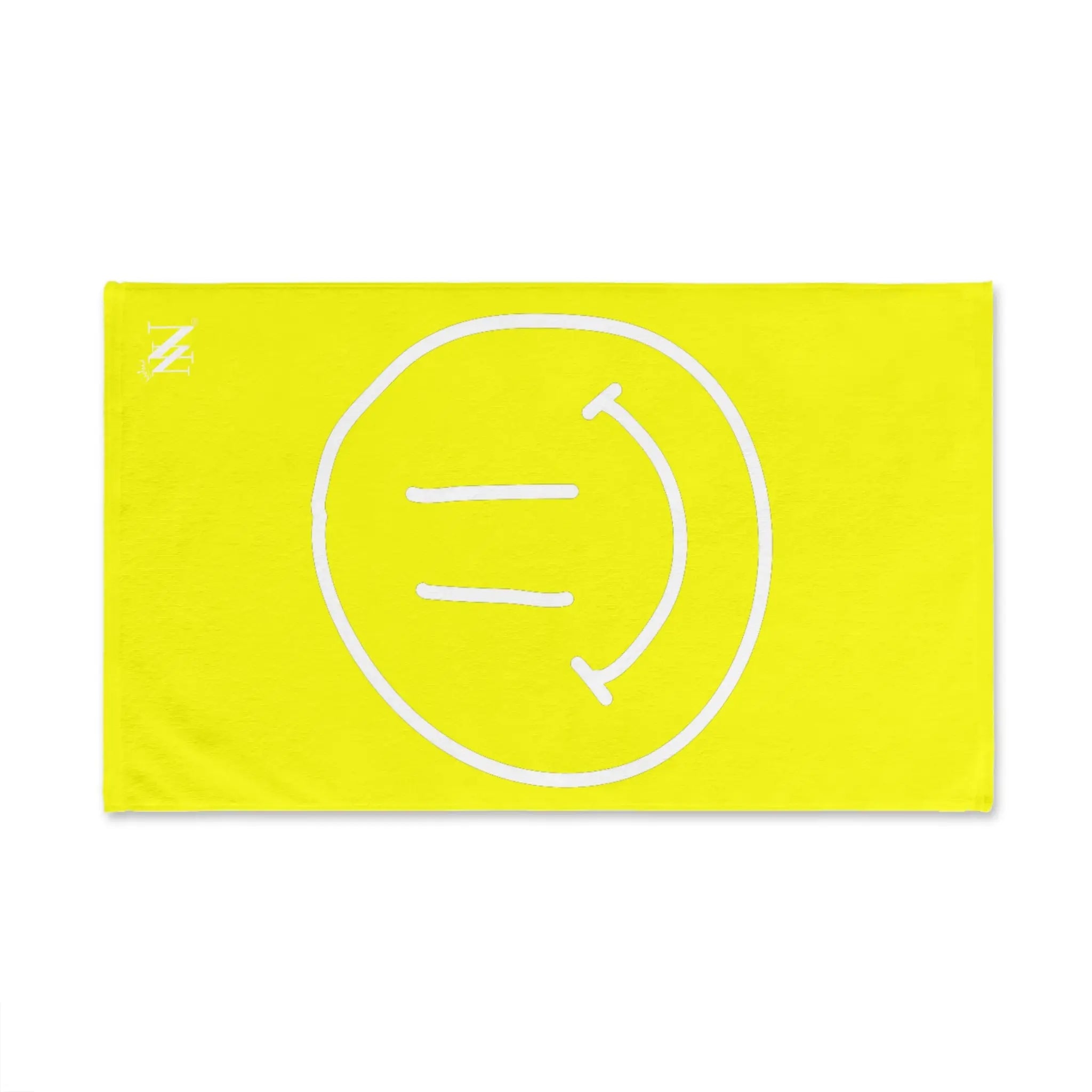 Happy Smiling Emoji Neon Yellow | Mix & Match Classic Fun-Flirty Lovers’ Towels