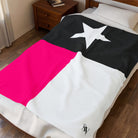 Signature Pink & Black Texas Flag Romantic Sex Gifts Blanket