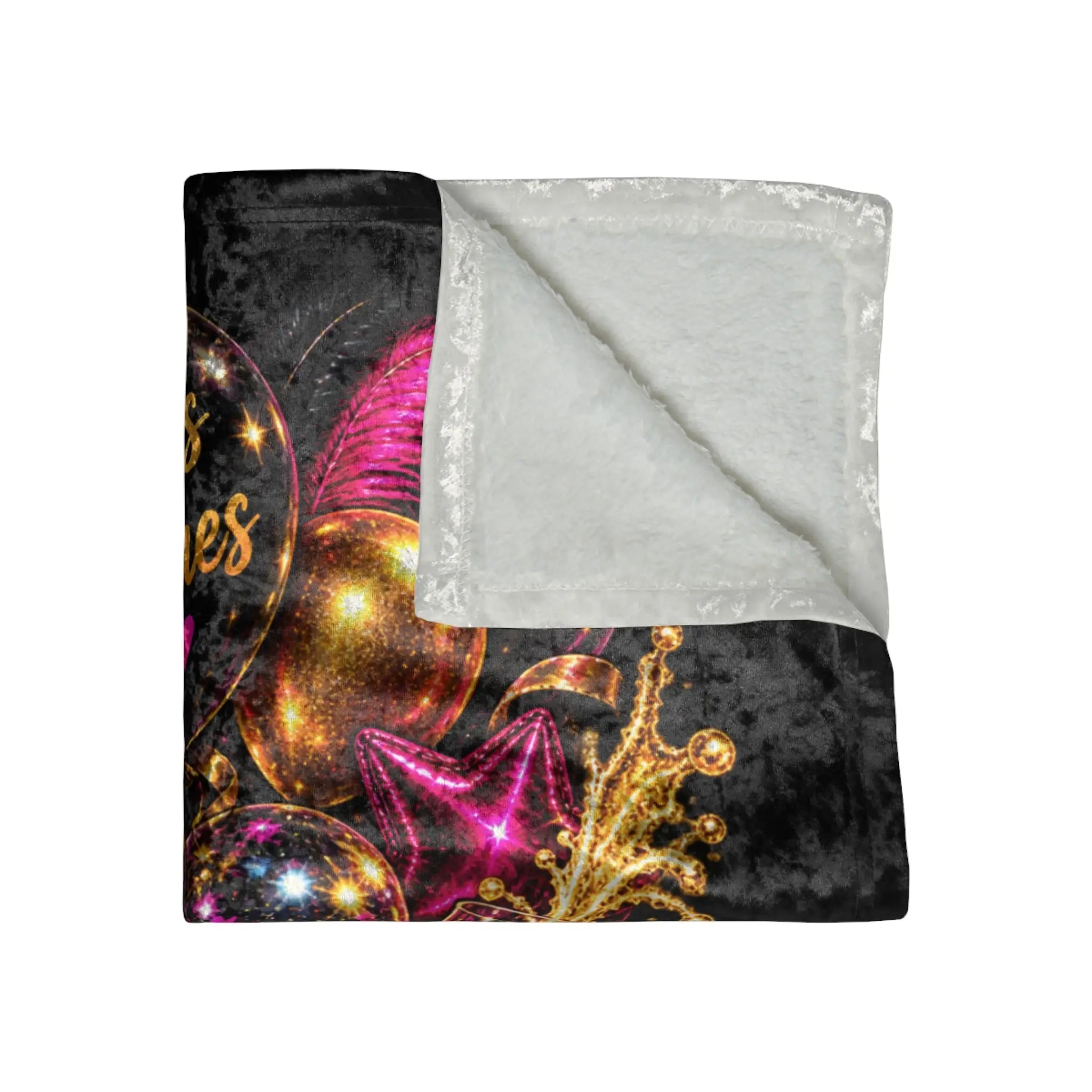 Cheers Bitches New Year | Nectar Napkins Fun-Flirty Lovers’ Crushed Velvet Blankets
