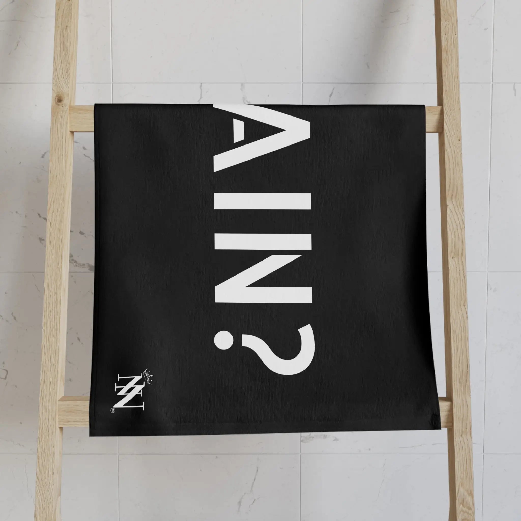 Again? Black | Mix & Match Classic Fun-Flirty Lovers’ Towels