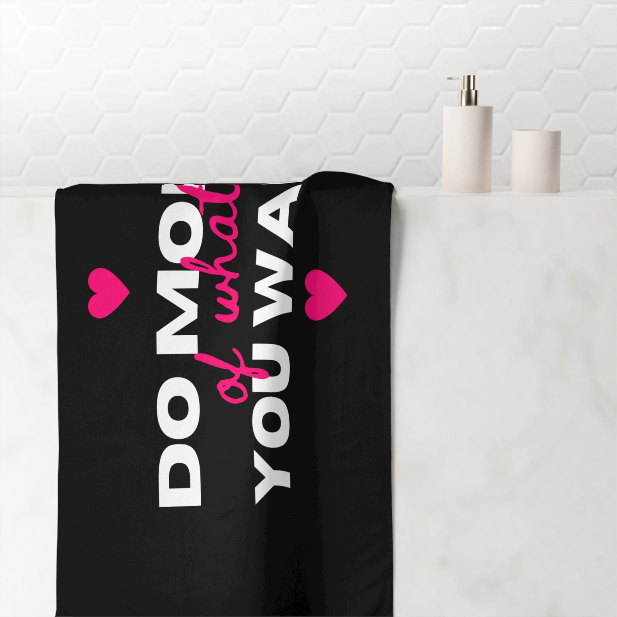 Do More of What You Want Hearts Extra Large Towel for Sex