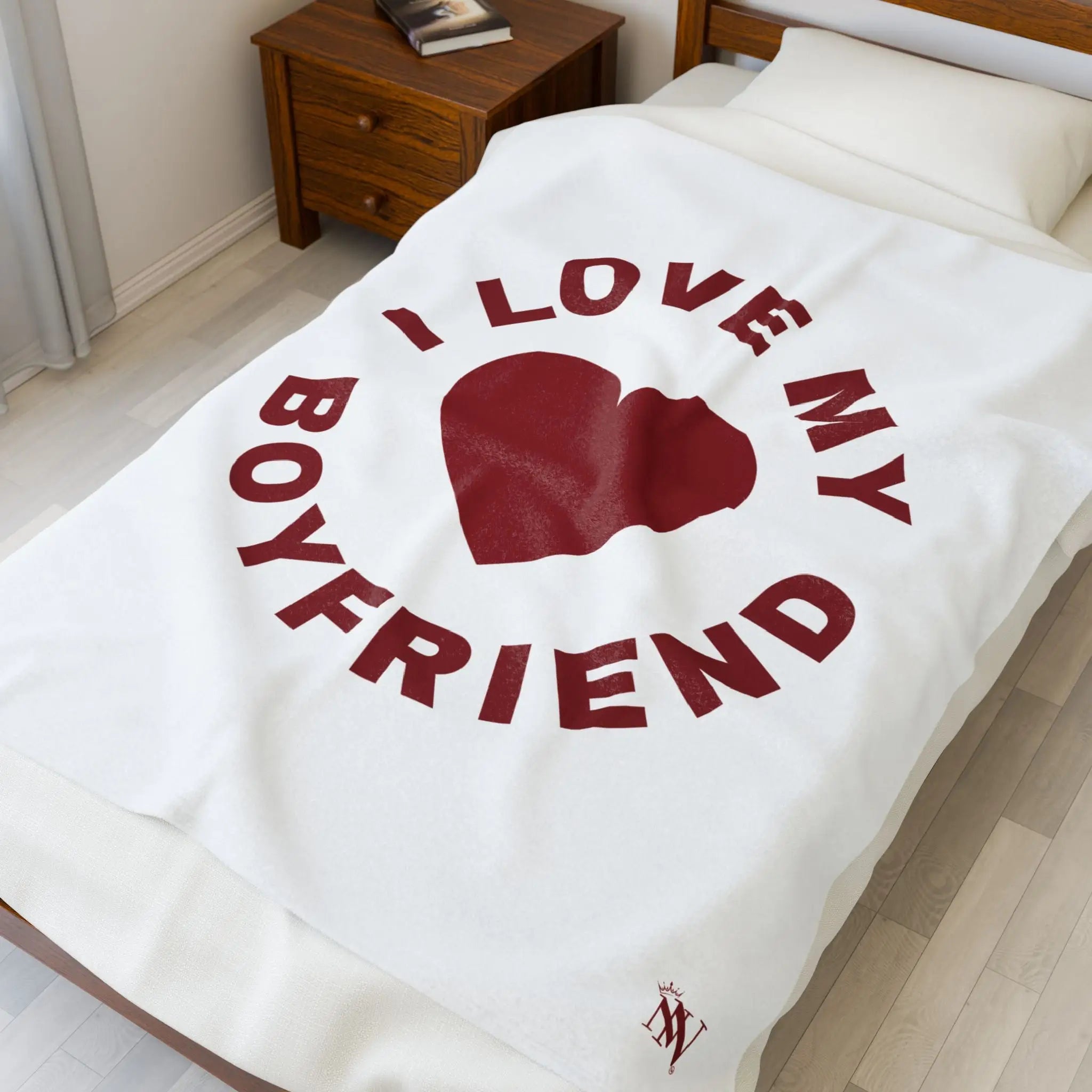 I Love My Boyfriend Heart | Mix & Match Soft Fun-Flirty Lovers’ Blankets