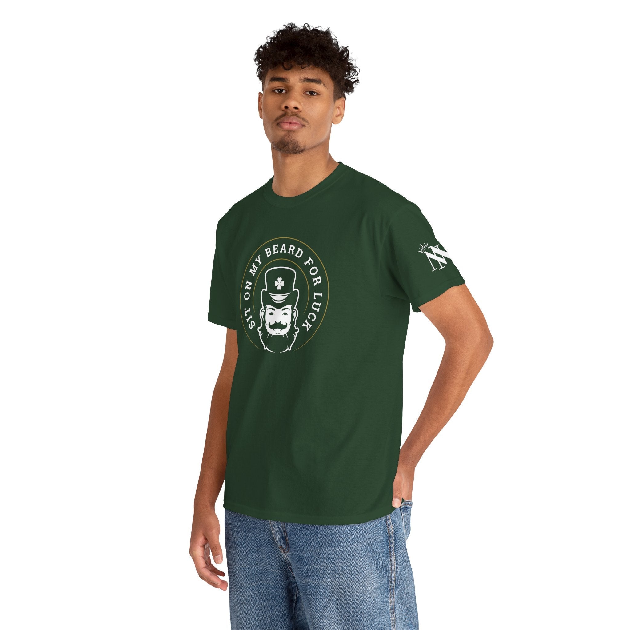 Sit on My Beard for Luck St. Patrick’s Day Couples Sex Gifts 100% Cotton T-Shirt