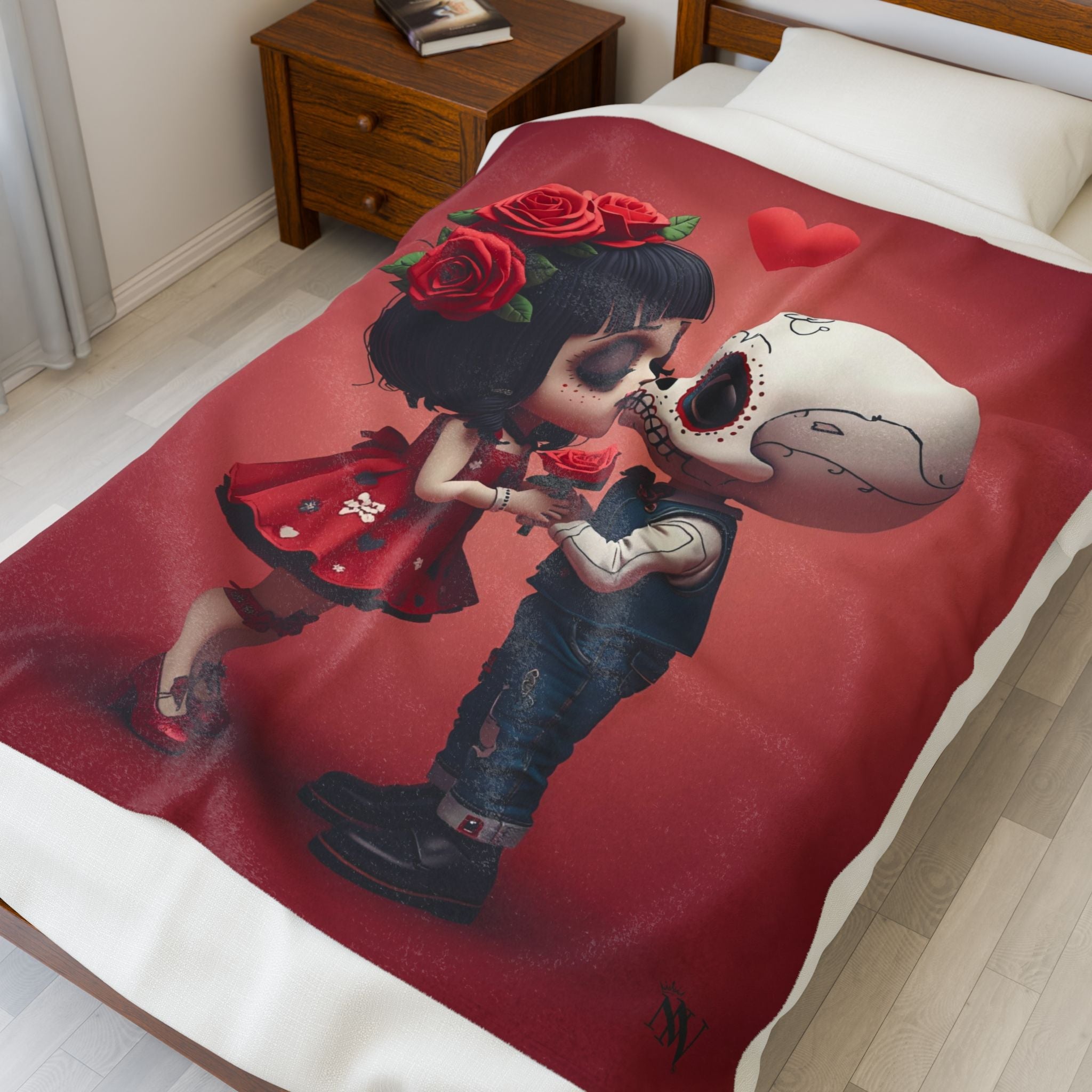 Day of the Dead’s Kiss | Mix & Match Velveteen Fun-Flirty Lovers’ Blankets