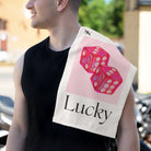 Lucky Pink Dice | Mix & Match Soft Fun-Flirty Lovers’ Towels