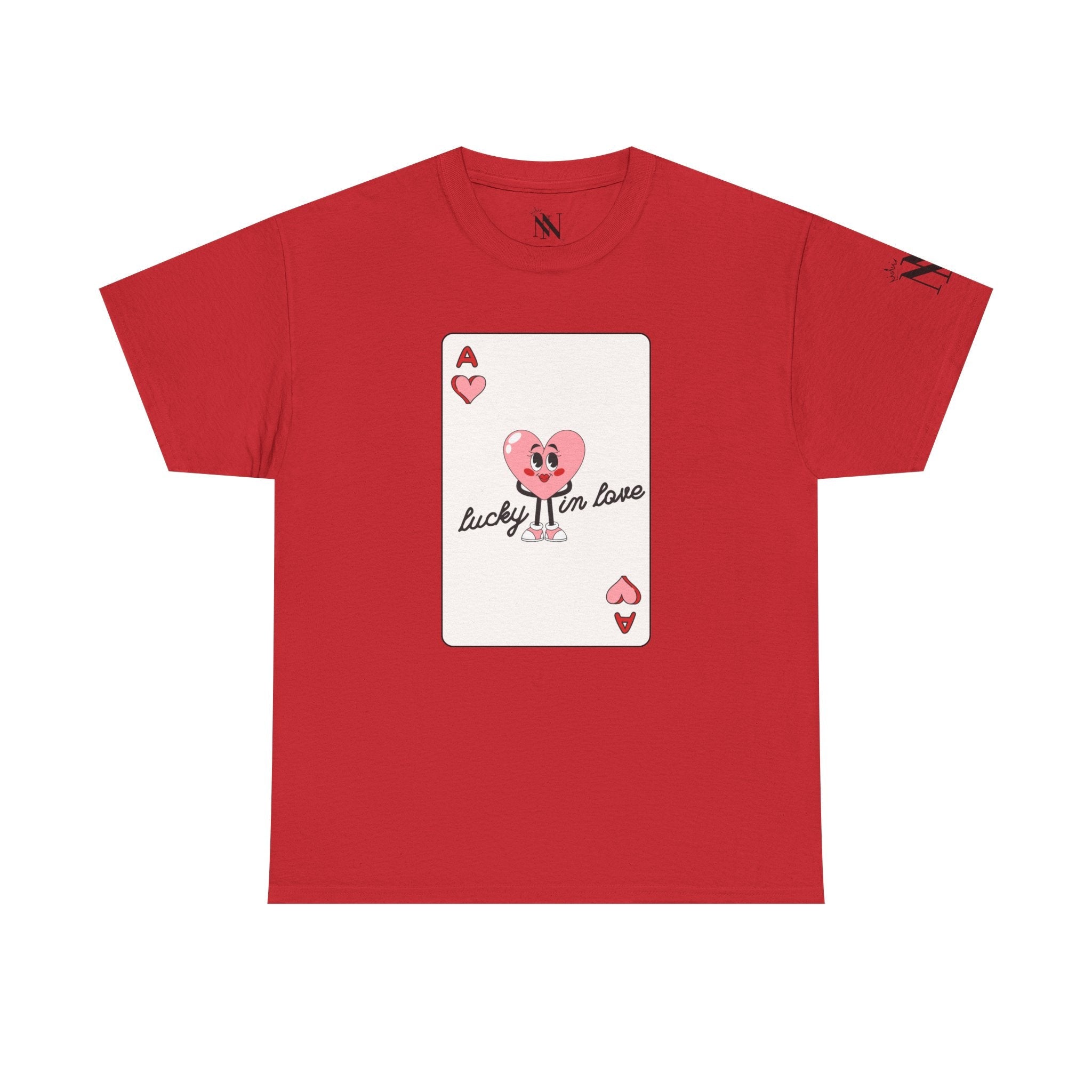 Lucky in Love Card | Mix & Match Cotton Unisex Fun-Flirty Lovers’ T-Shirts