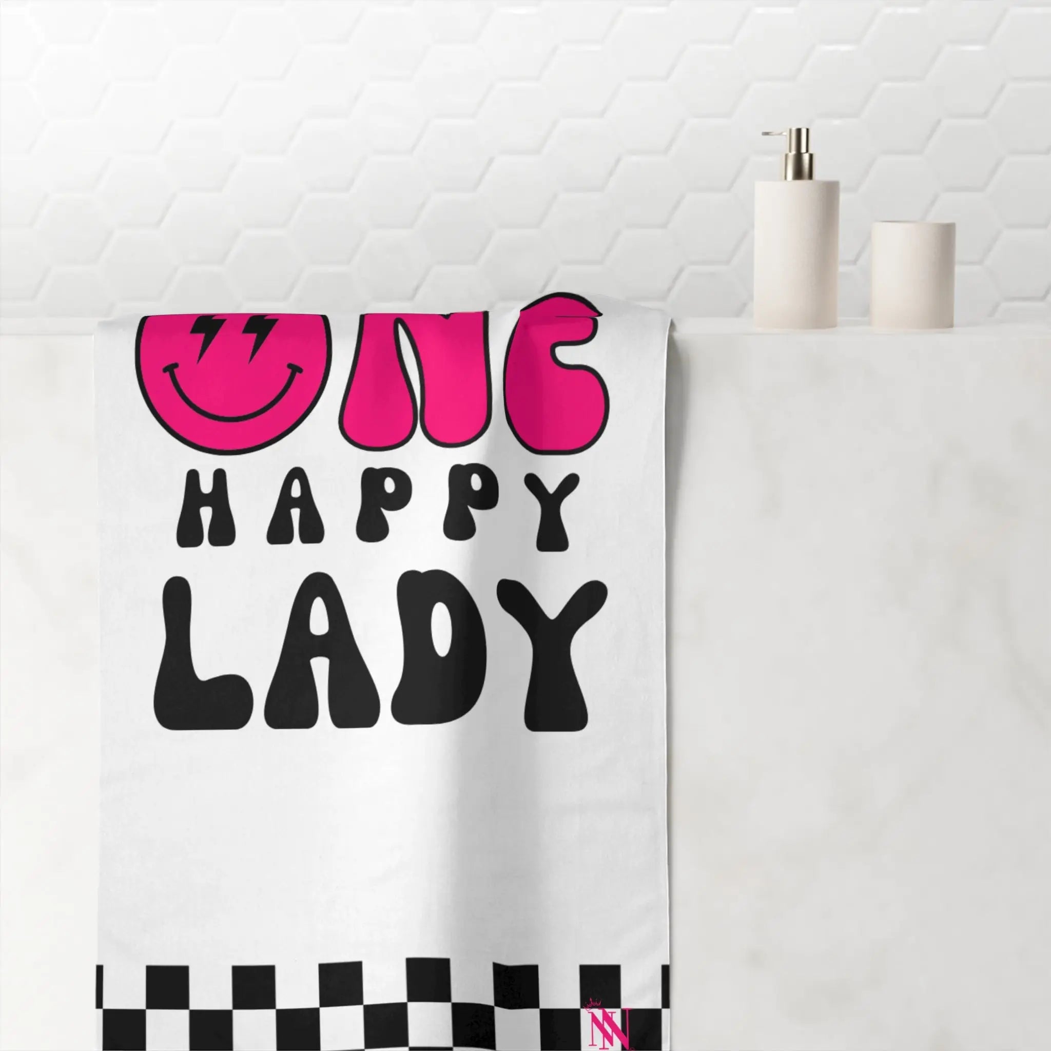 One Happy Lady Emoji | Nectar Napkins XL Fun-Flirty Lovers’ Towels