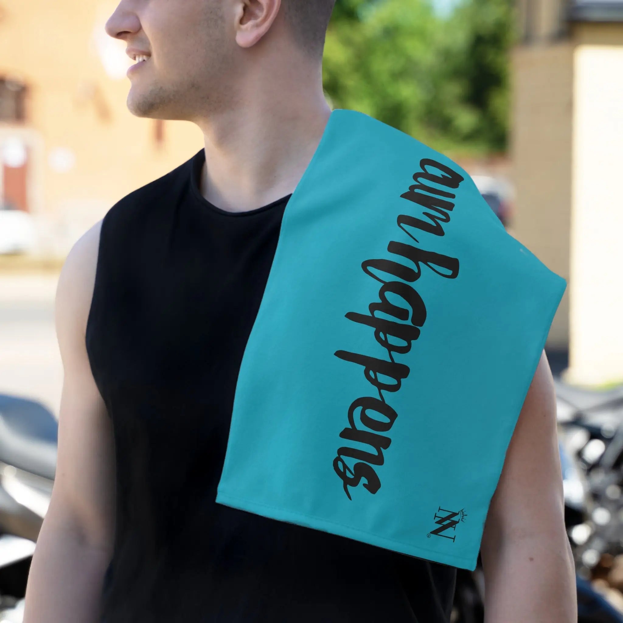 Cum Happens Teal | Mix & Match Soft Fun-Flirty Lovers’ Towels