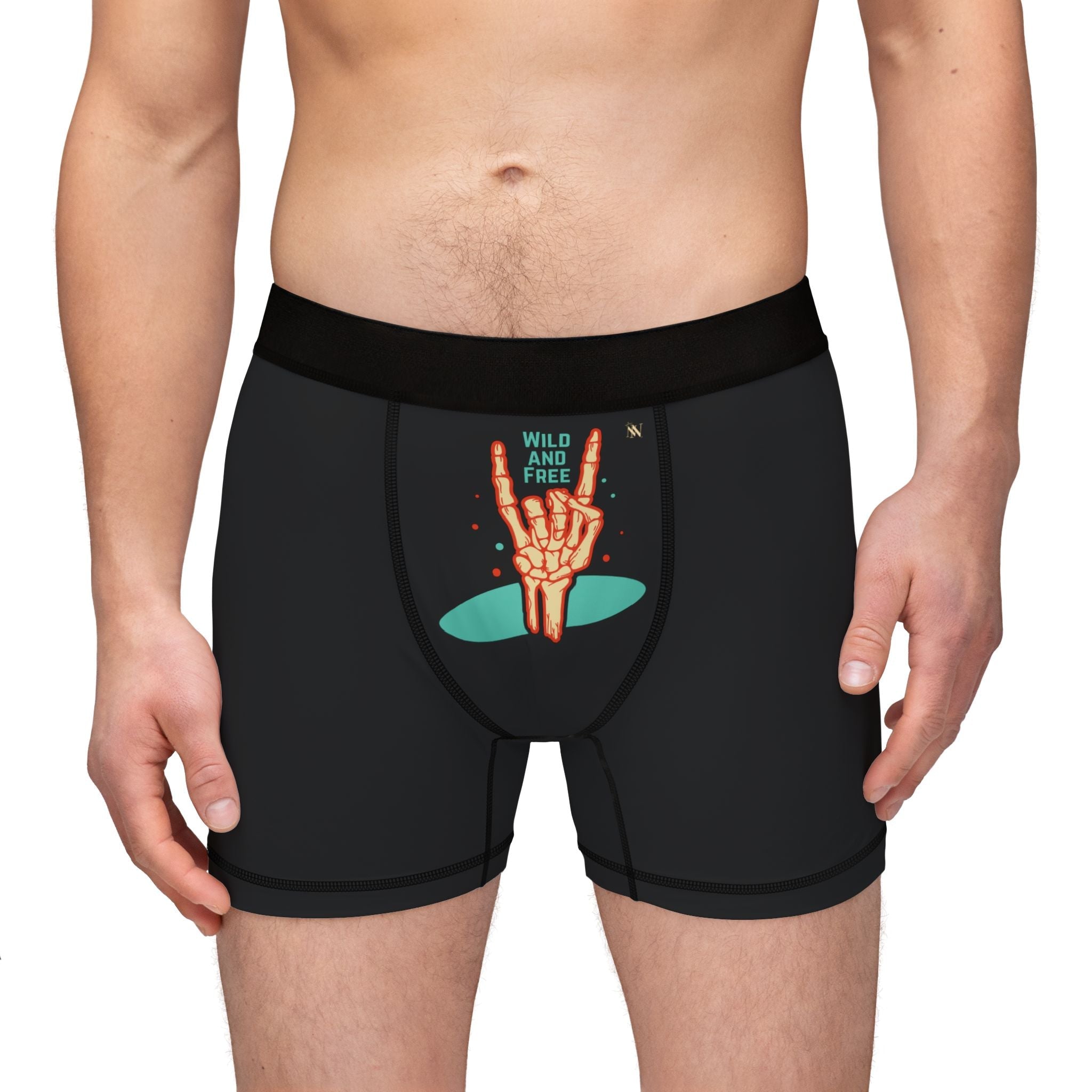 Throwing Horns Wid & Free | Mix & Match Men’s Fun-Flirty Lovers’ Boxer Briefs