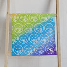 Hungry Drooling Emoji Pattern Rainbow Cum Towel