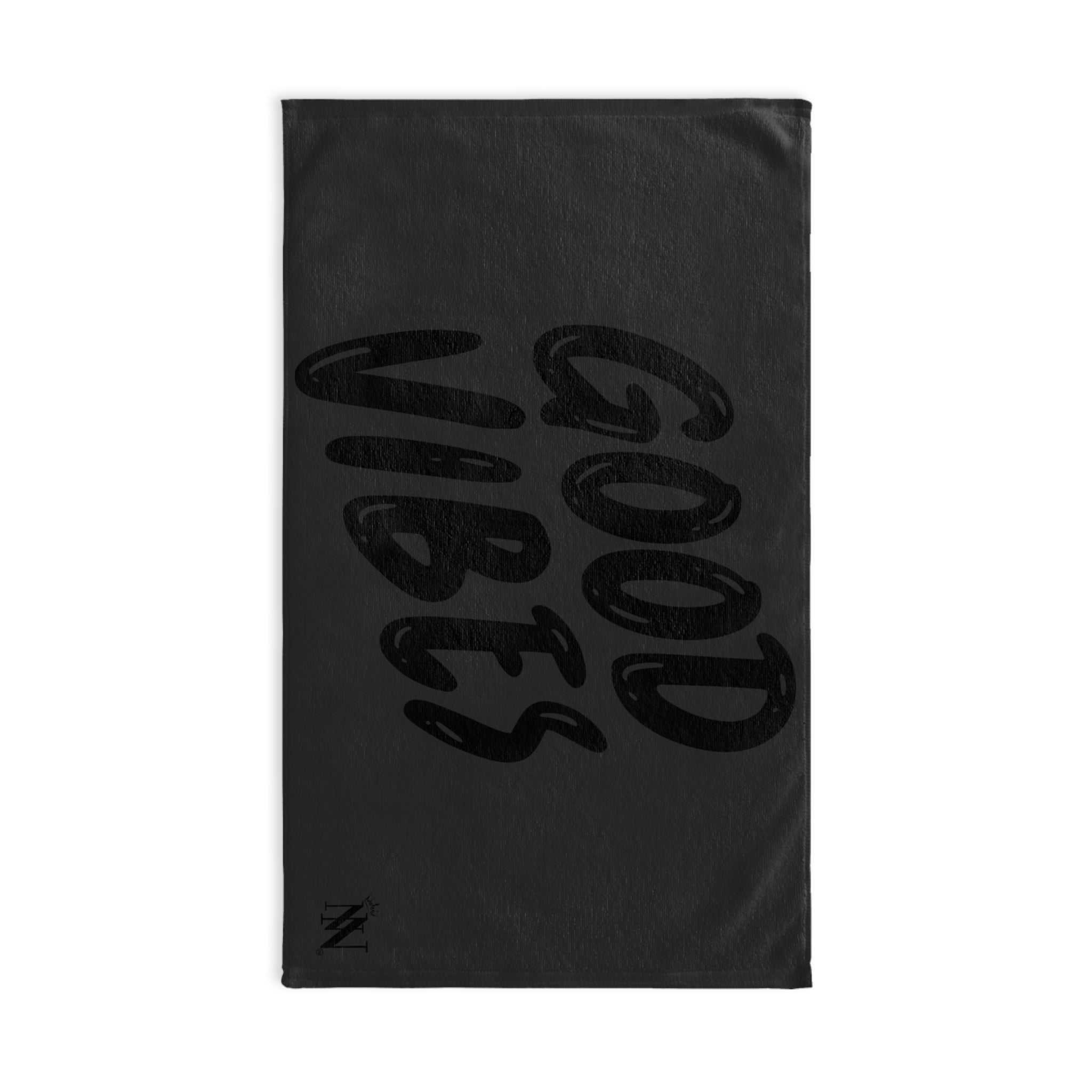 Good Vibes Bubble Print Dark Grey Cum Towel