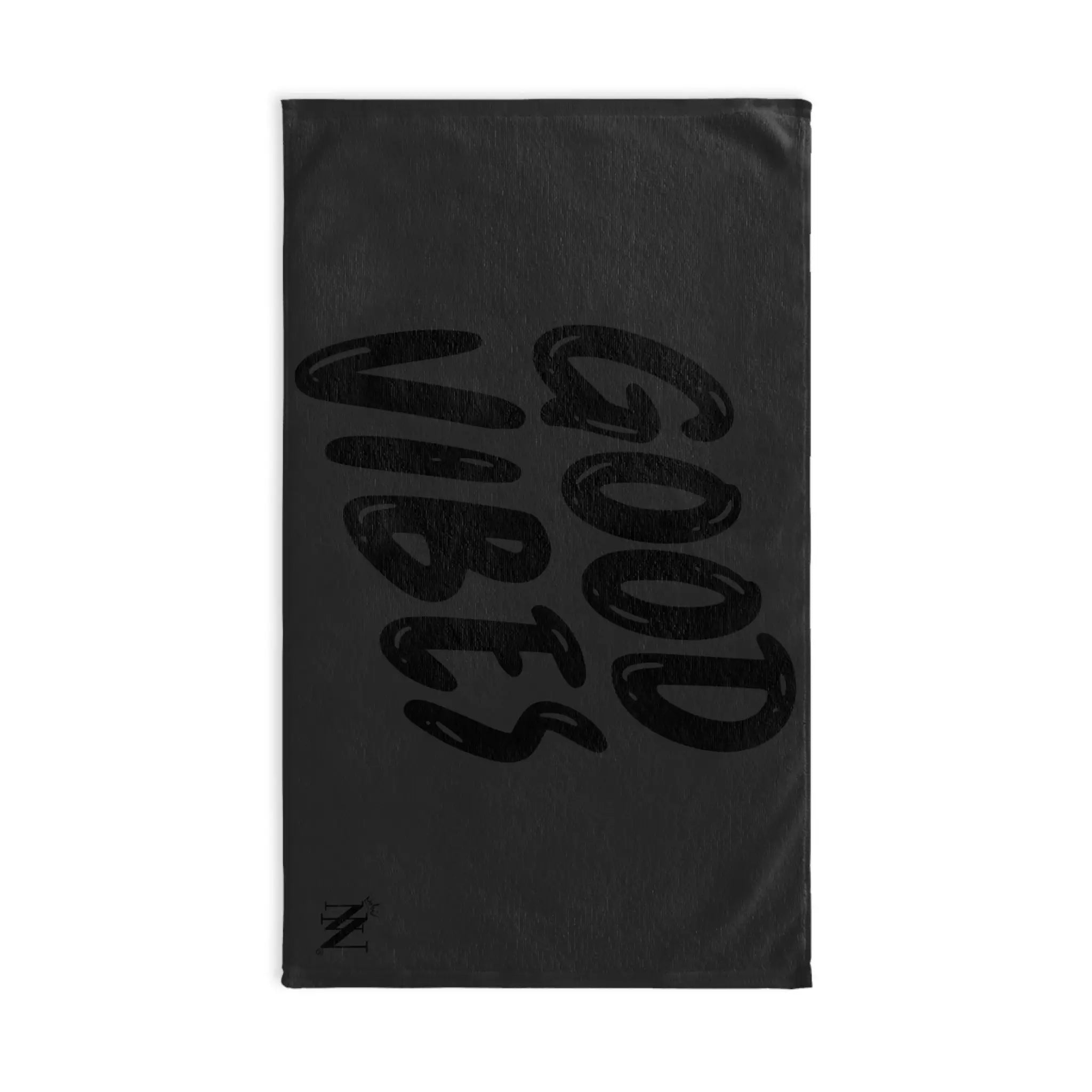 Good Vibes Bubble Print Dark Grey Cum Towel