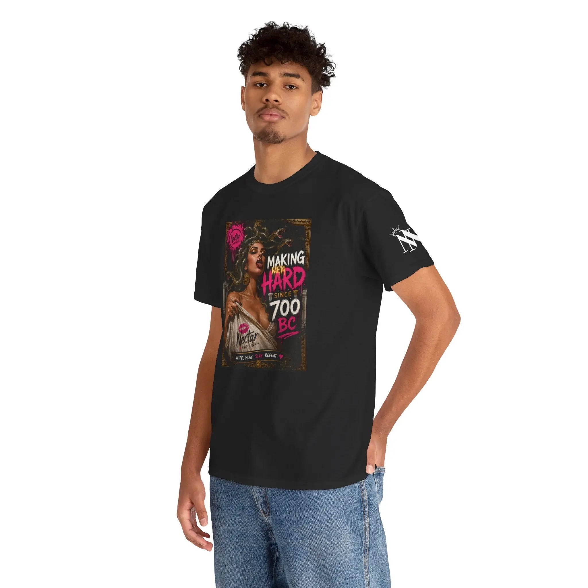 Medusa Making Men Hard | Nectar Napkins Fun-Flirty Lovers’ T-Shirts