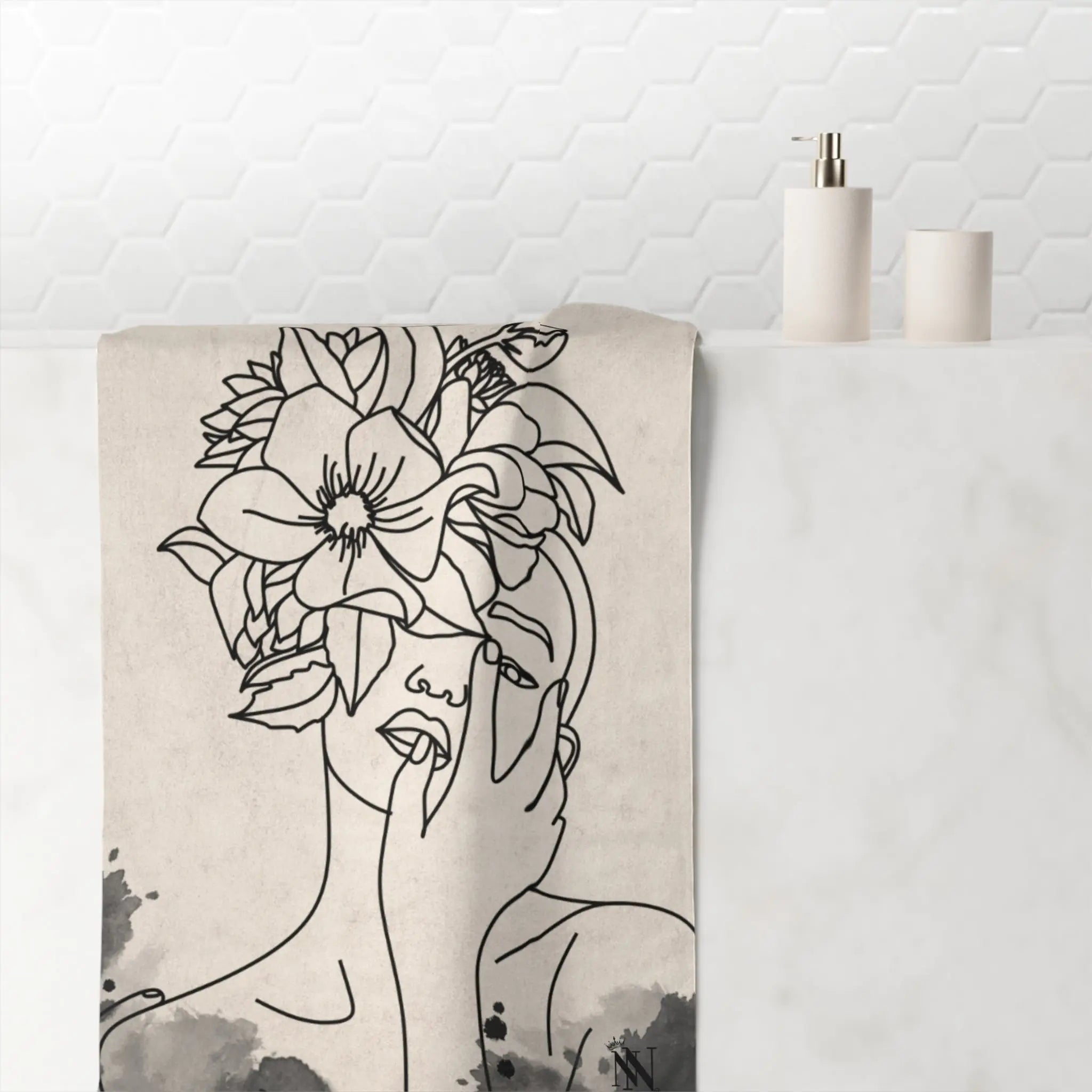 Woman of Love Vintage Beach Towel