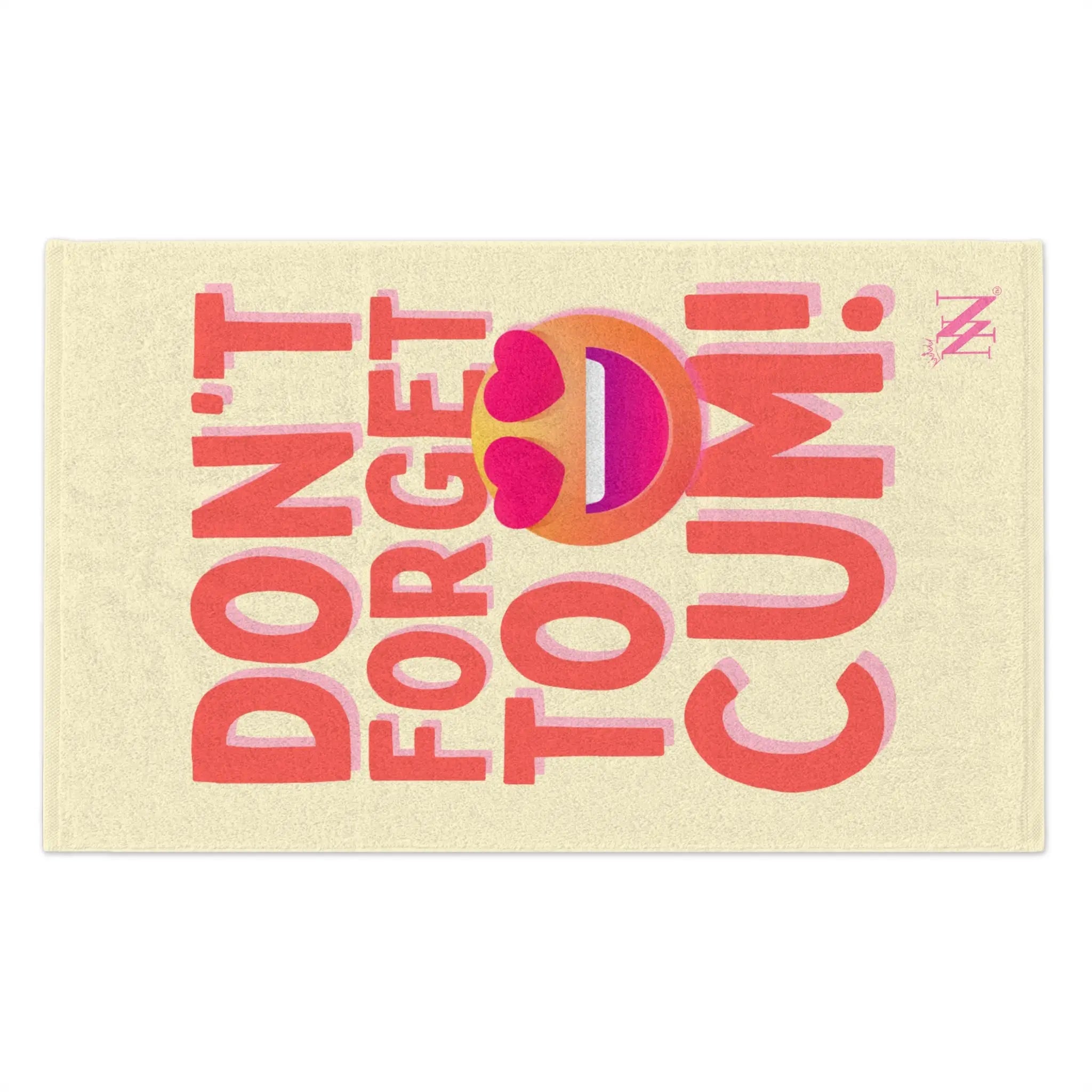 Don’t Forget to Cum! Heart Eyes Emoji Sex Towel