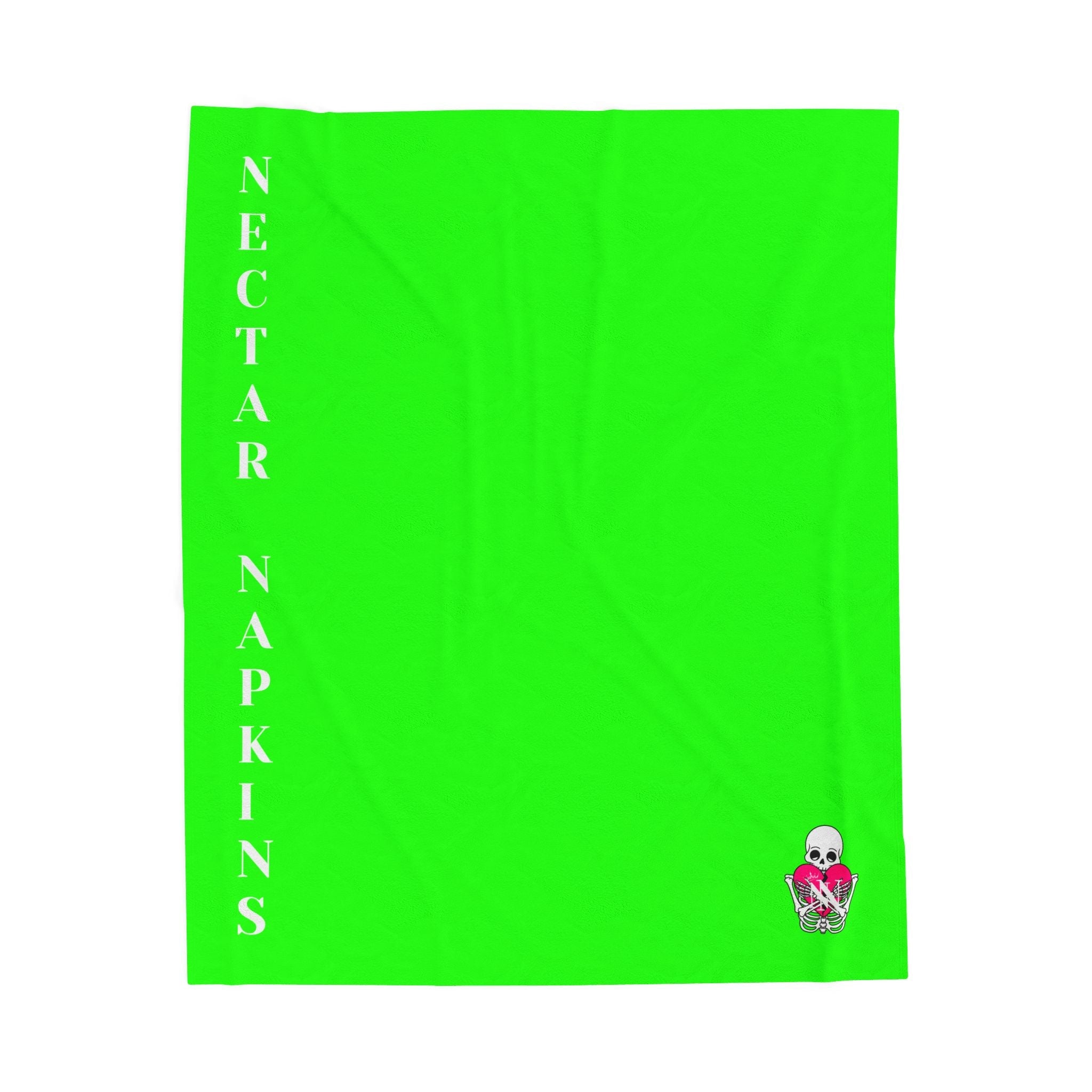 Nectar Napkins Brand Neon Green Love Blanket