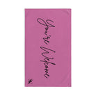 You’re Welcome Pink | Mix & Match Classic Fun-Flirty Lovers’ Towels