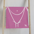 Sexy Female Outline Soft Pink Cum Towel