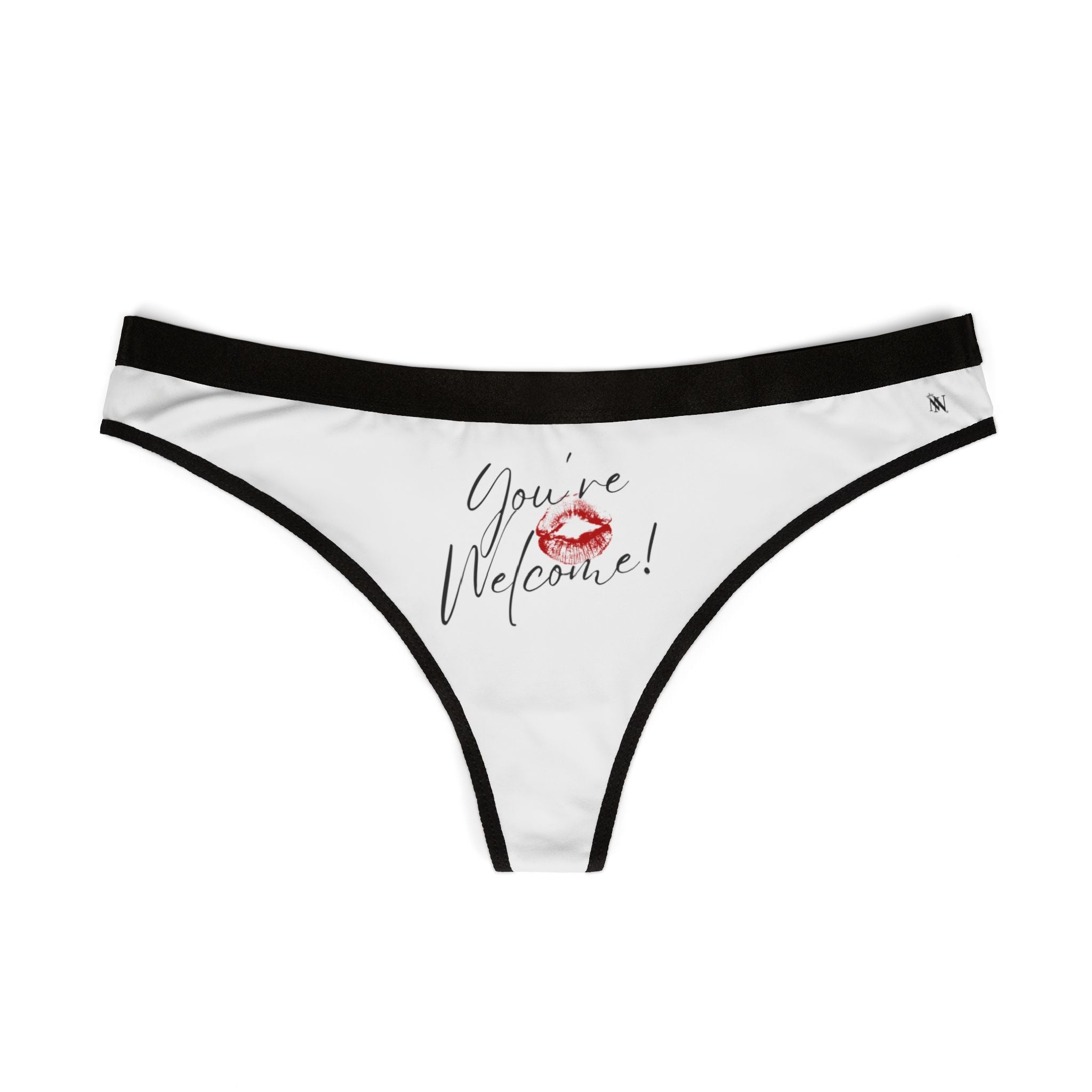 You’re Welcome! with a Kiss Sex Gifts Lingerie Women’s Thong
