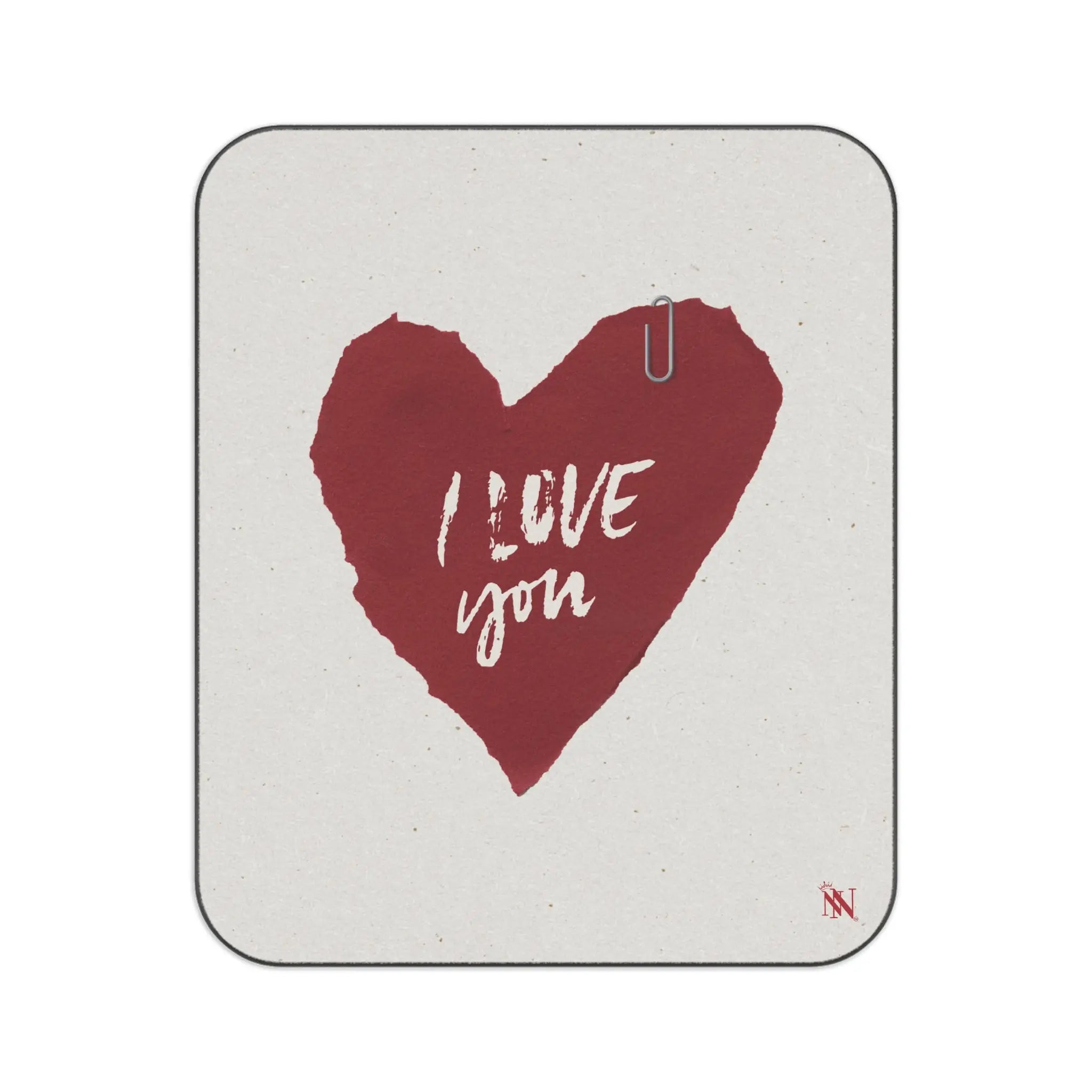 I Love You Paper Note Travel-Friendly Water-Resistant Sex Blanket