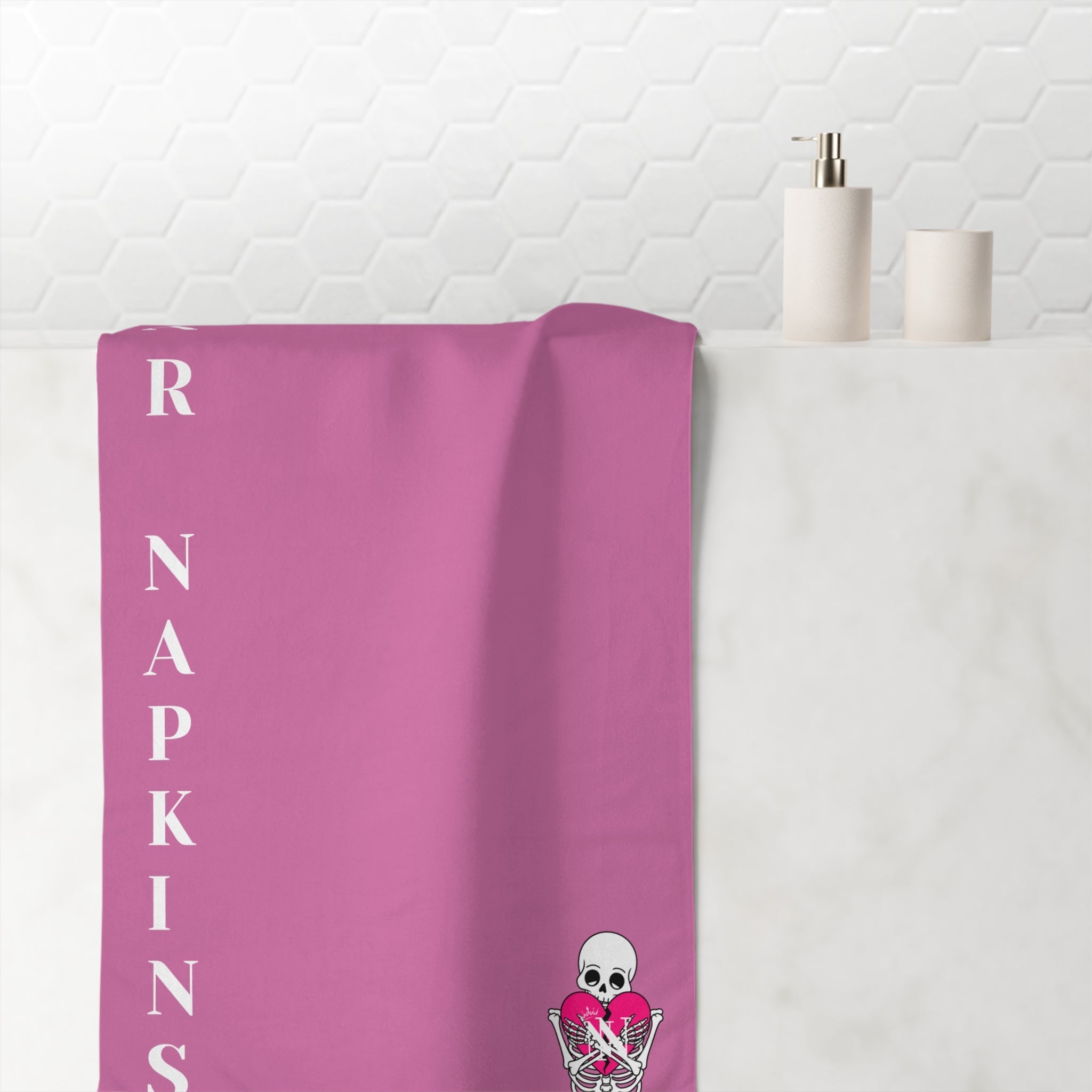Nectar Napkins Brand Soft Pink | Nectar Napkins XL Fun-Flirty Lovers’ Towels