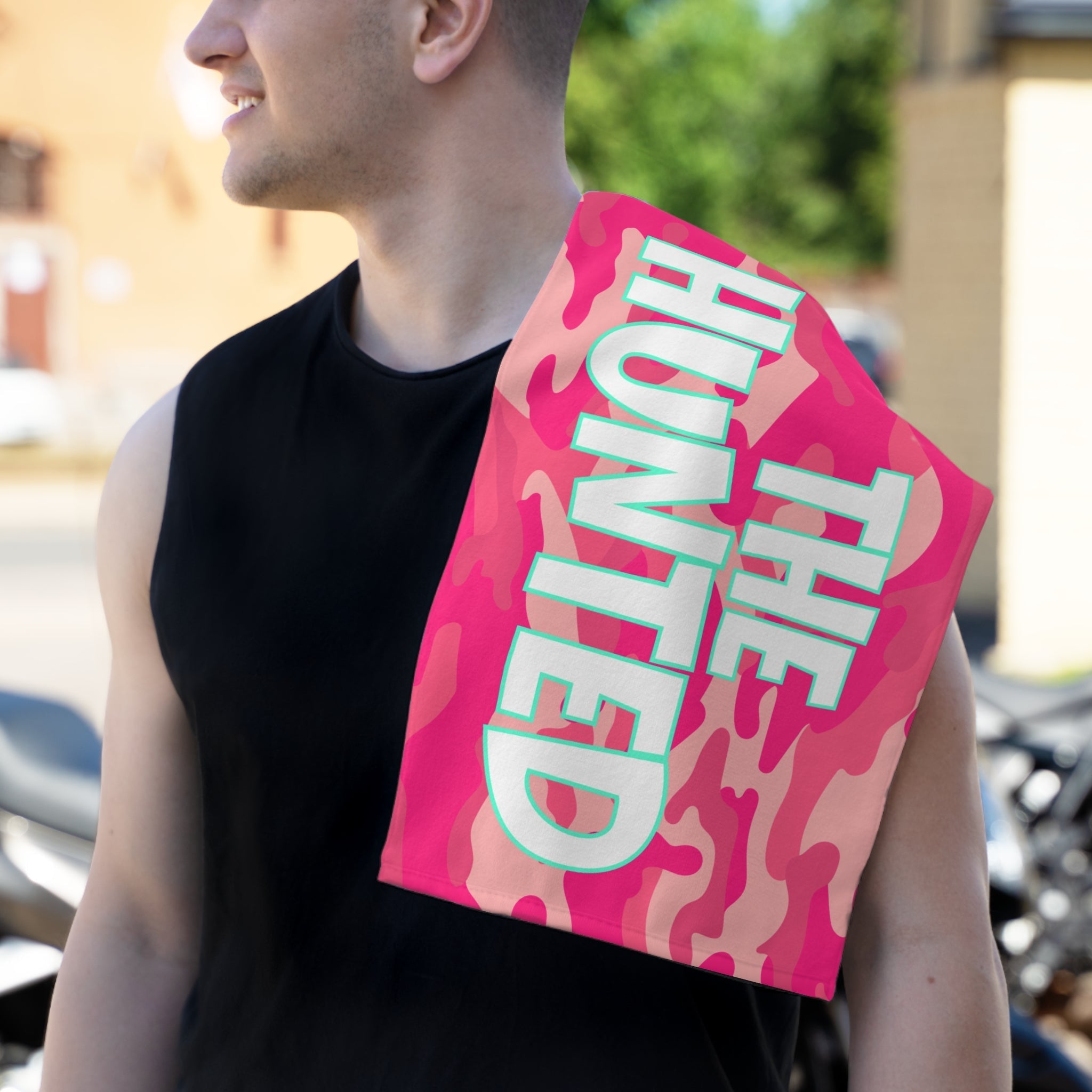The Hunted Pink Camo Sex Towel