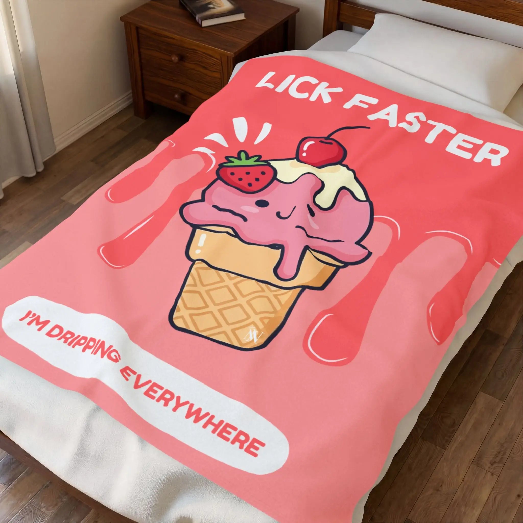 Lick Faster | Nectar Napkins Fun-Flirty Lovers’ Blankets