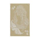 Mermaid Sitting Her Back Turned Gold | Mix & Match Classic Fun-Flirty Lovers’ Towels