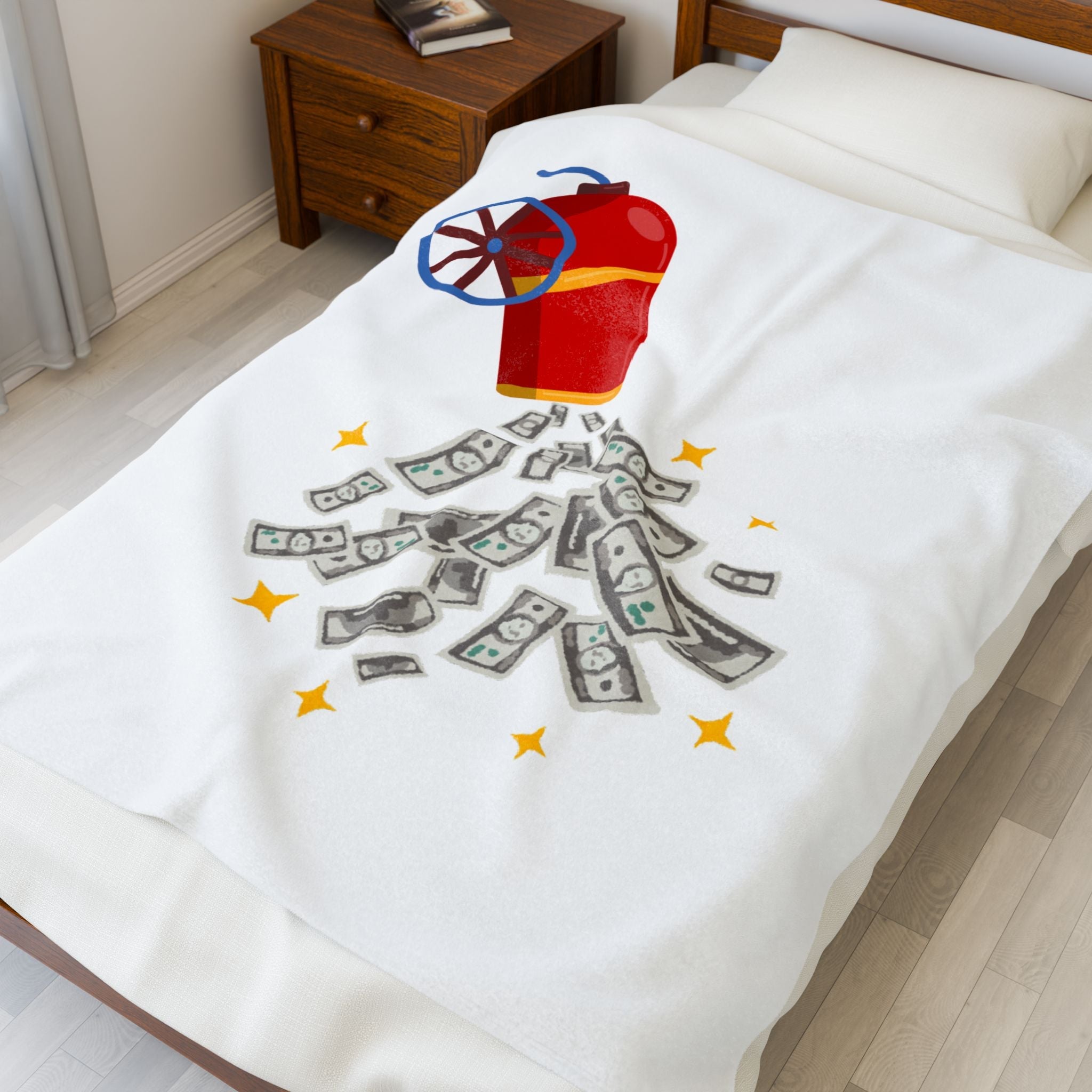 Money Shot Cannon Emoji | Mix & Match Velveteen Fun-Flirty Lovers’ Blankets