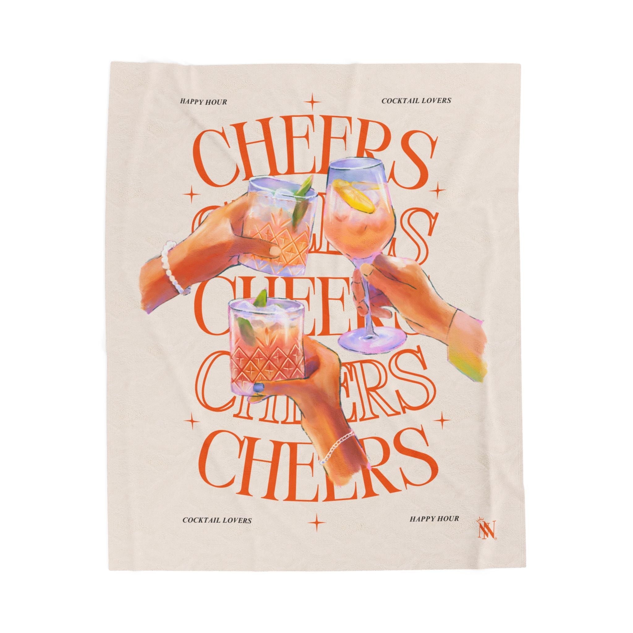Cheers Cocktail Lovers’ | Mix & Match Soft Fun-Flirty Lovers’ Blankets