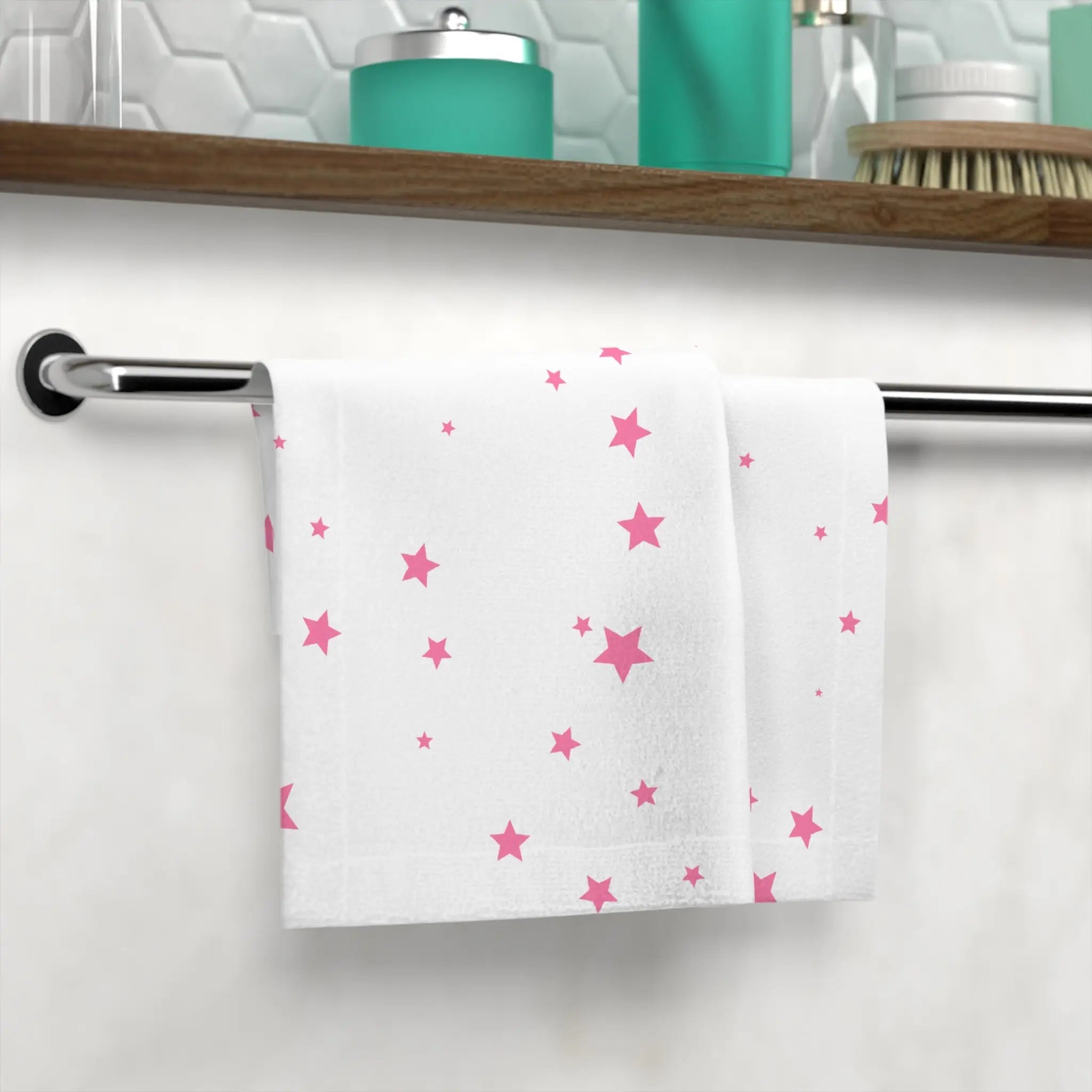 Pink Star Pattern | Mix & Match Lils’ Fun-Flirty Lovers’ Towels