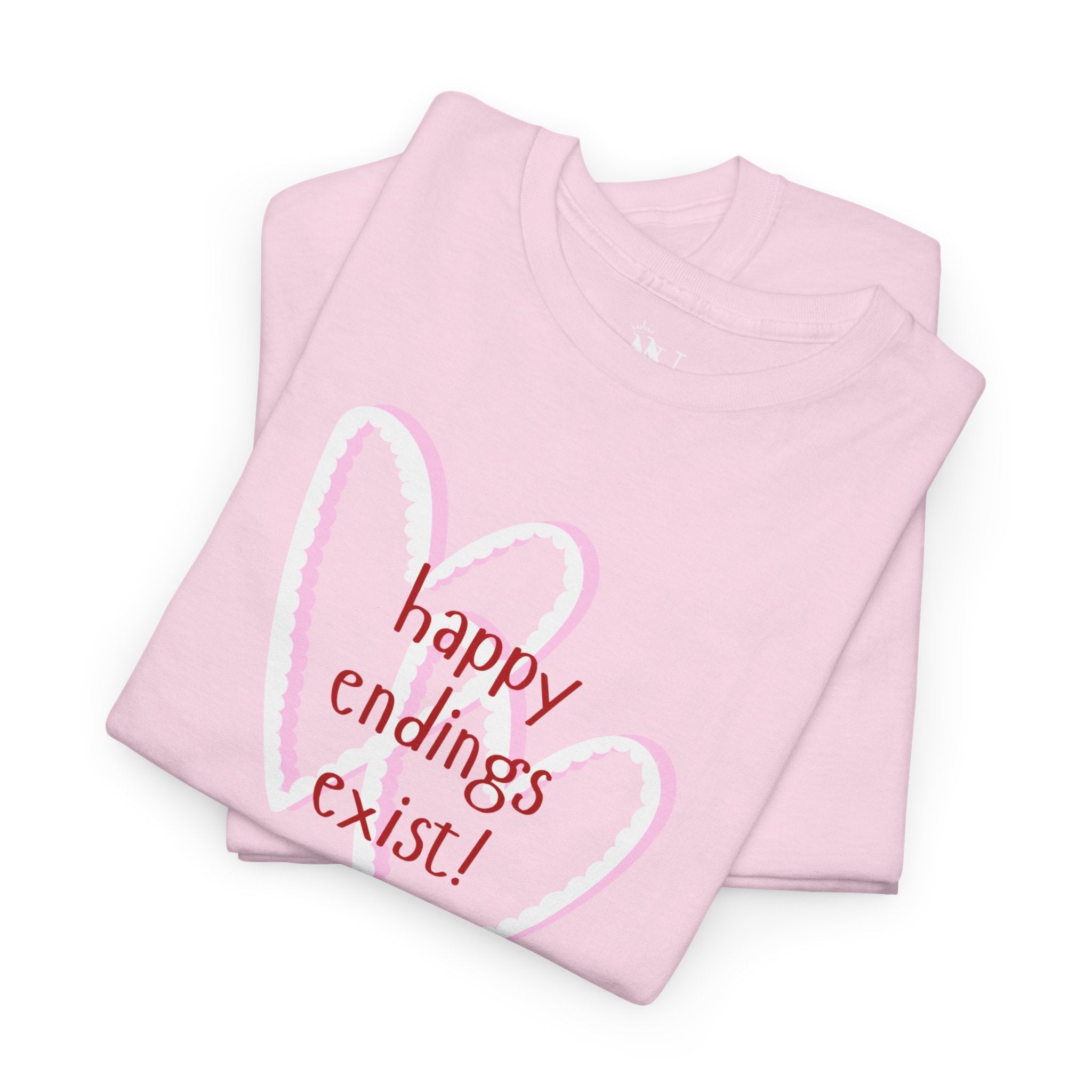 Happy Endings Exist! Two Hearts | Mix & Match Cotton Unisex Fun-Flirty Lovers’ T-Shirts
