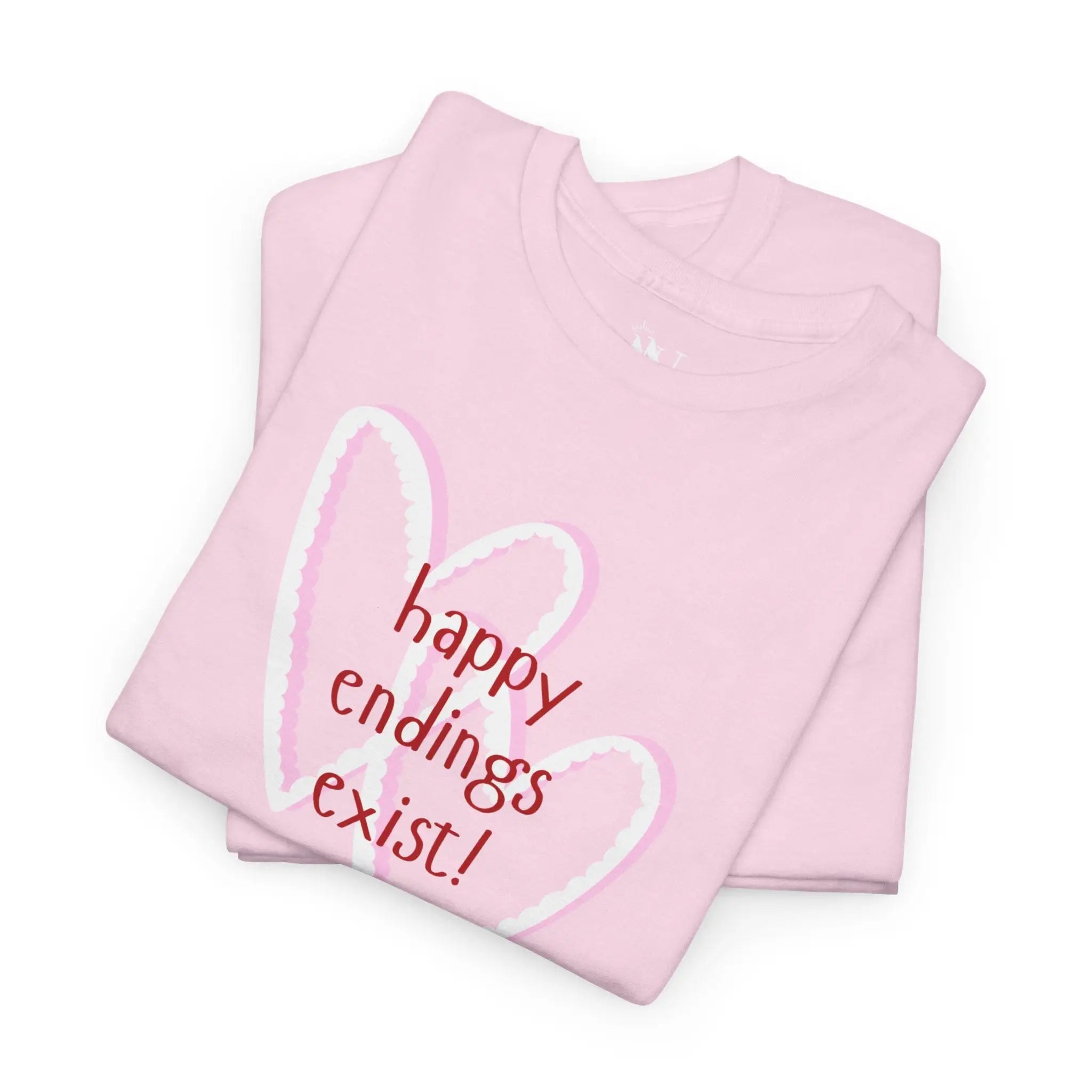 Happy Endings Exist! Two Hearts | Mix & Match Cotton Unisex Fun-Flirty Lovers’ T-Shirts