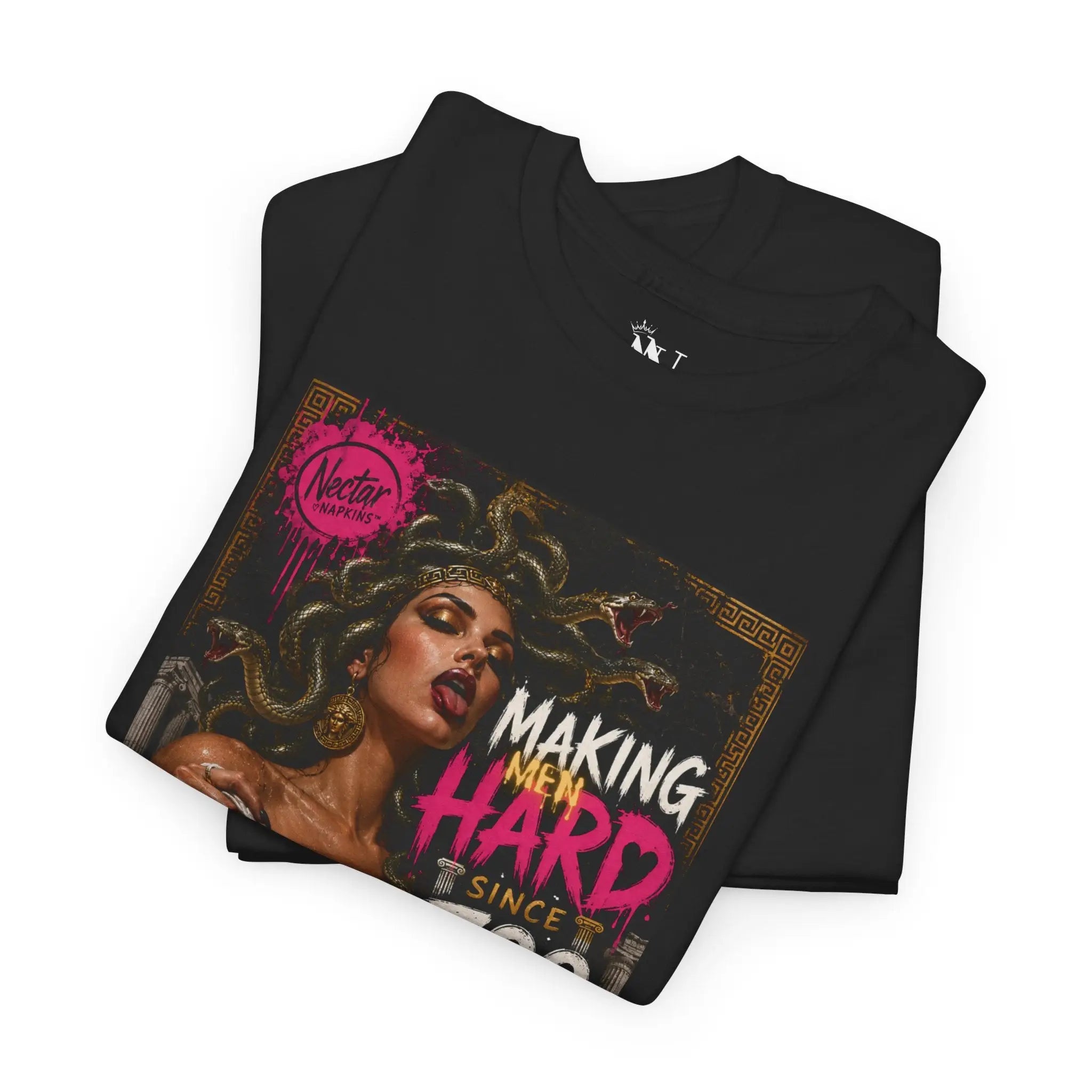 Medusa Making Men Hard | Nectar Napkins Fun-Flirty Lovers’ T-Shirts