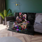Bad Eggs Welcome Wicked Bunny Crushed Velvet Blanket