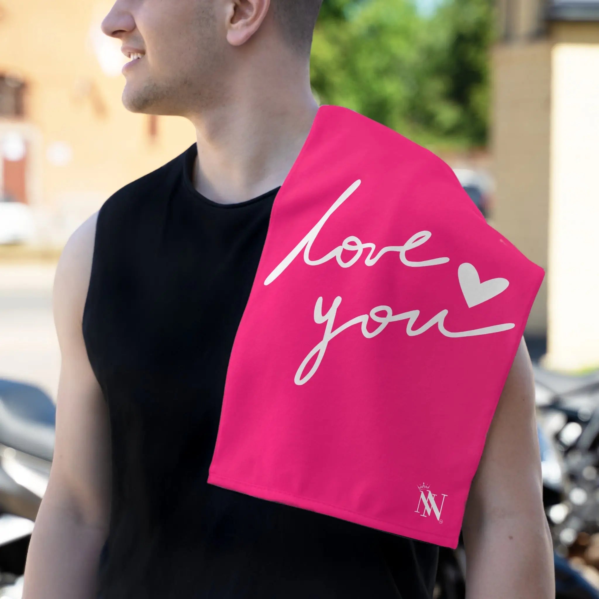 Love You with a Heart Sex Towel