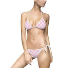 Pink & Soft Pink Checkers | Mix & Match Fun-Flirty Lovers’ String Bikinis