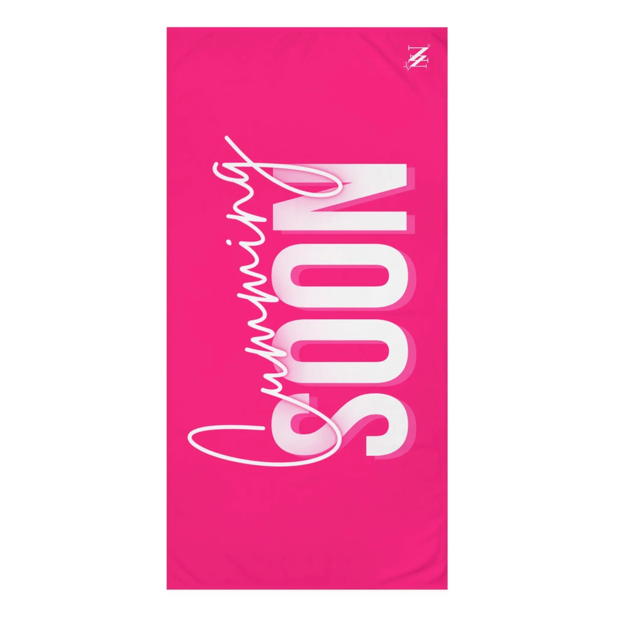 Cumming Soon Plain Signature Pink Anal Sex Towel