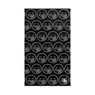 Hungry Drooling Emoji Pattern Black Cum Towel