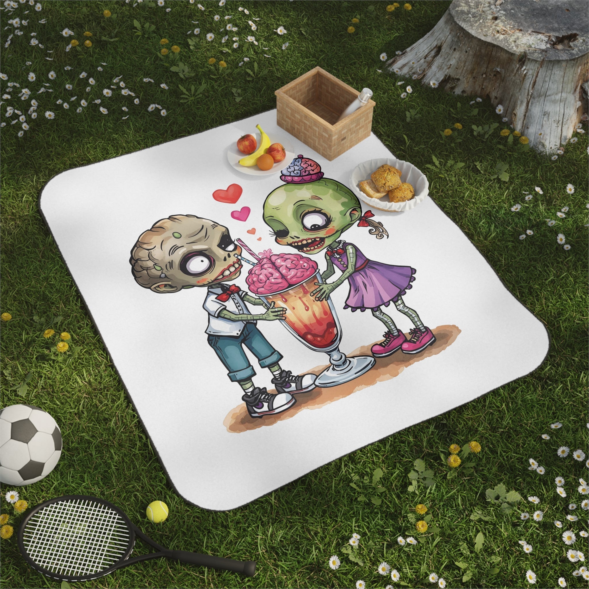 Zombies Share the Love | Mix Match Fun-Flirty Lovers’ Water-Resistant Blankets