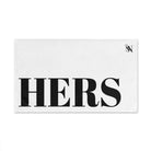 Hers Giant Letters White | Mix & Match Classic Fun-Flirty Lovers’ Towels