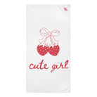 Cute Girl Strawberries | Mix & Match XL Fun-Flirty Lovers’ Towels