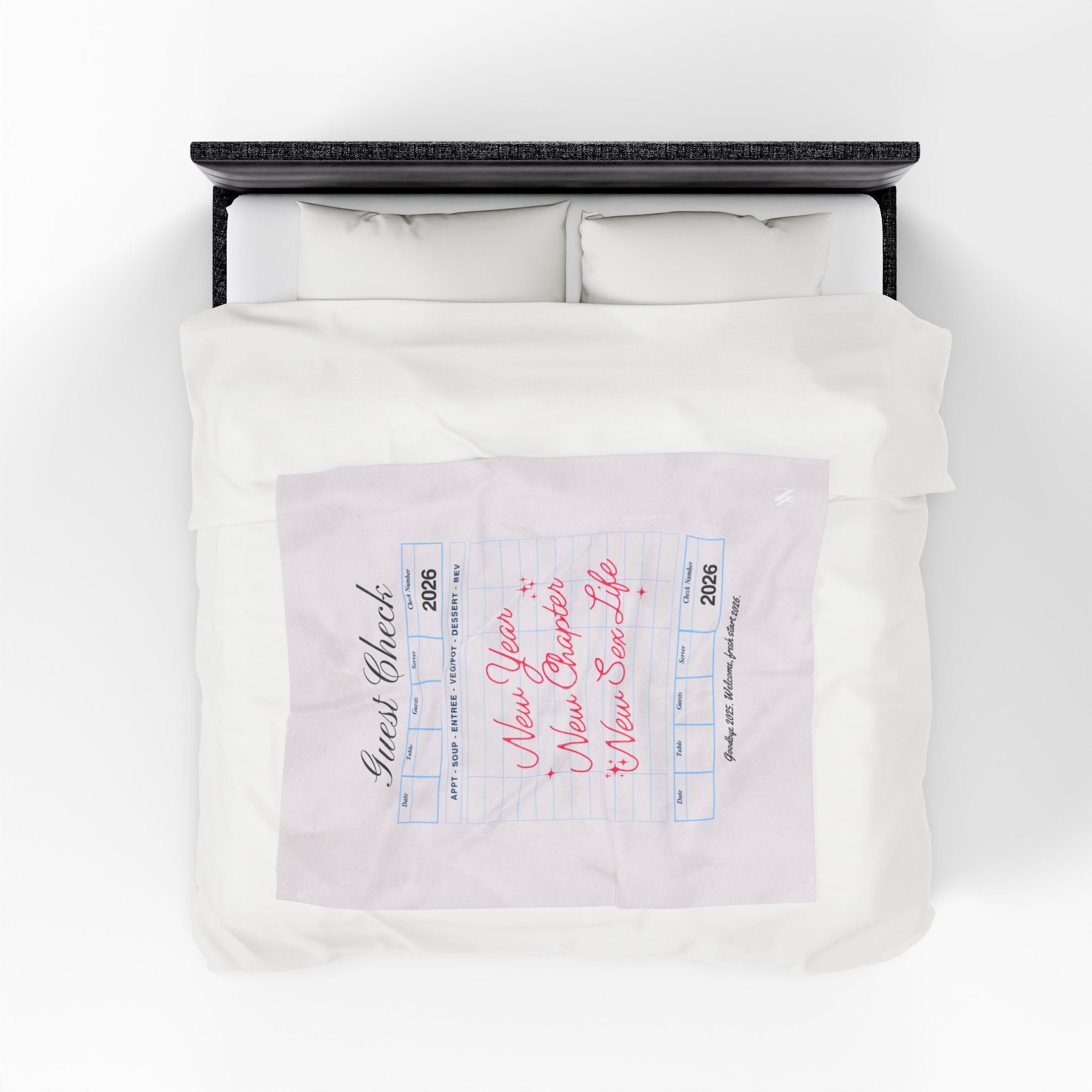 New Year New Sex Life Guest Check | Mix & Match Velveteen Fun-Flirty Lovers’ Blankets