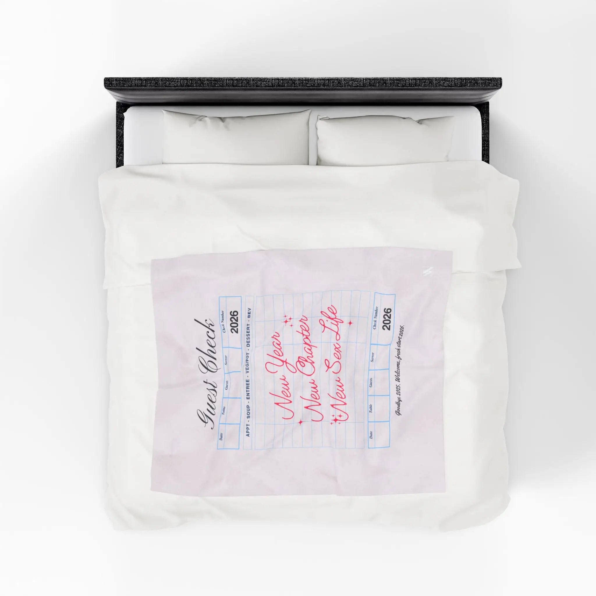 New Year New Sex Life Guest Check | Mix & Match Velveteen Fun-Flirty Lovers’ Blankets