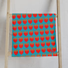 Red Flaming Heart Teal Print | Mix & Match Classic Fun-Flirty Lovers’ Towels