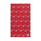Hungry Drooling Emoji Pattern Red | Mix & Match Classic Fun-Flirty Lovers’ Towels