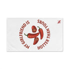 My Girlfriend is Hotter Than Yours Pepper | Mix & Match Classic Fun-Flirty Lovers’ Towels