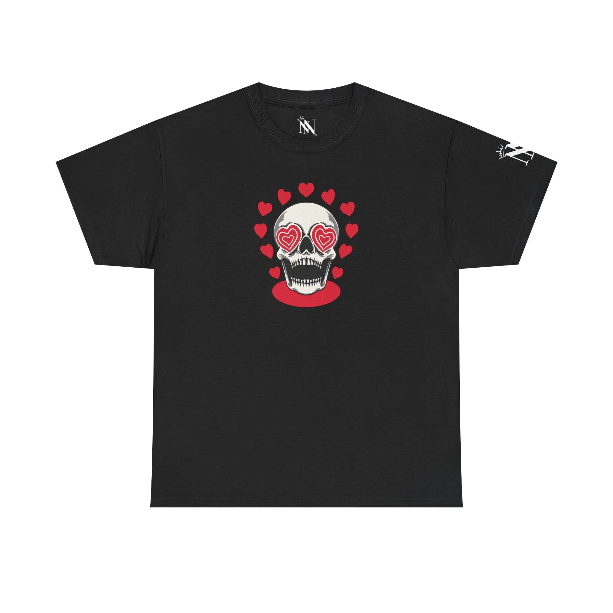Seeing Hearts Skull Cotton T-Shirt